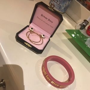 Juicy Couture earring and bracelet